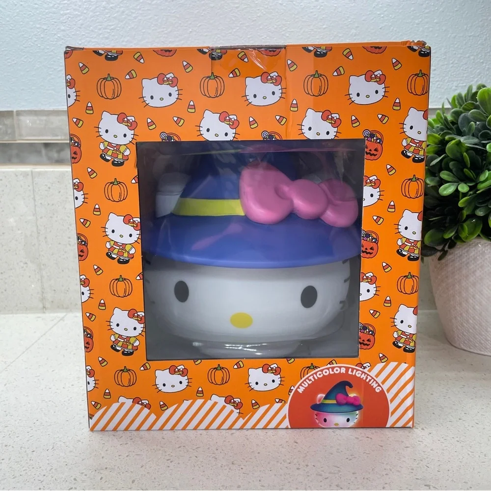 Hello Kitty Sanrio LED Witch Hat Aroma Fan‎ Halloween USB Powered Multi Light